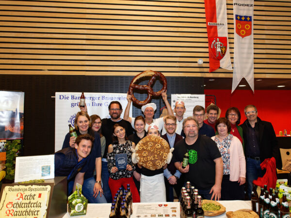 Die Bamberger Delegation auf der Biermesse in Rodez.